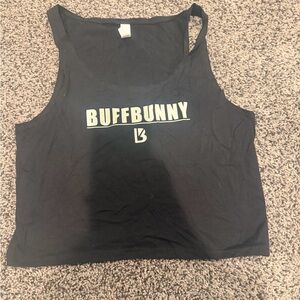 BuffBunny Black Sleeveless Crop Top